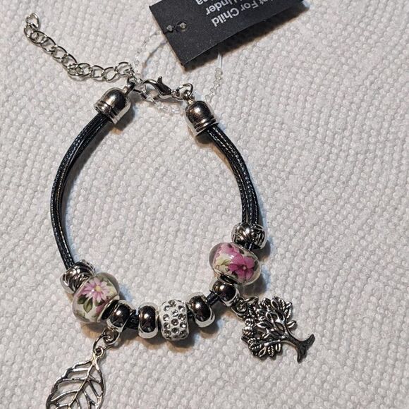 NEW CHUNS PANDORA LIKE BRACELET TREE OF LIFE & LEAF - Picture 1 of 6